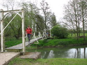Suspension footbridge over River Lugg