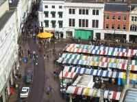 Cambridge market from Great St. Mary's church