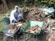 Gerry and the pile of rubble