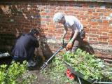 Gardening at Saffron Walden hostel