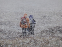 A blizzard on Bleaklow